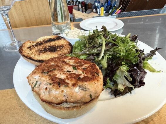 Secret Salmon Burger at Henrietta’s Table