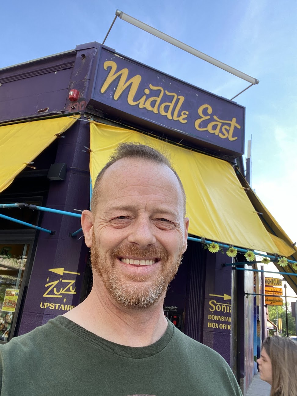 At the Middle East, singing for his mental health