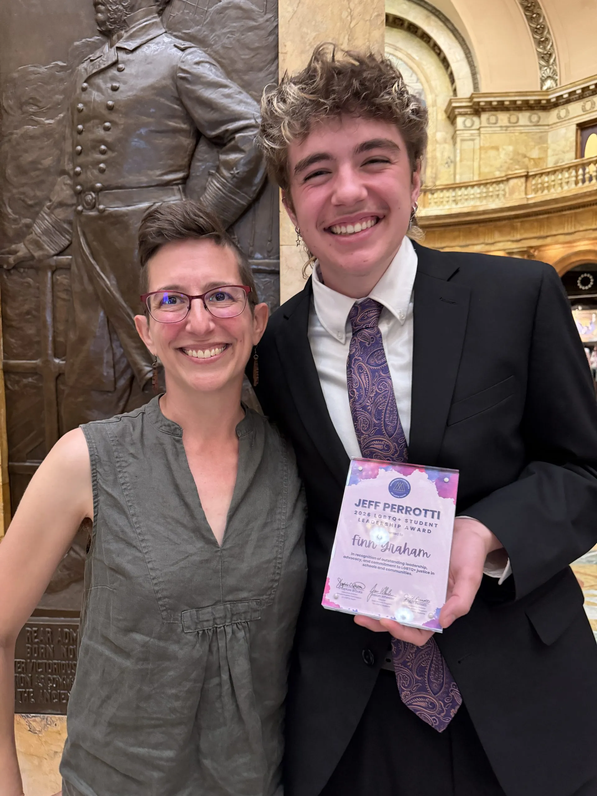 CRLS senior wins state LGBTQ+ award