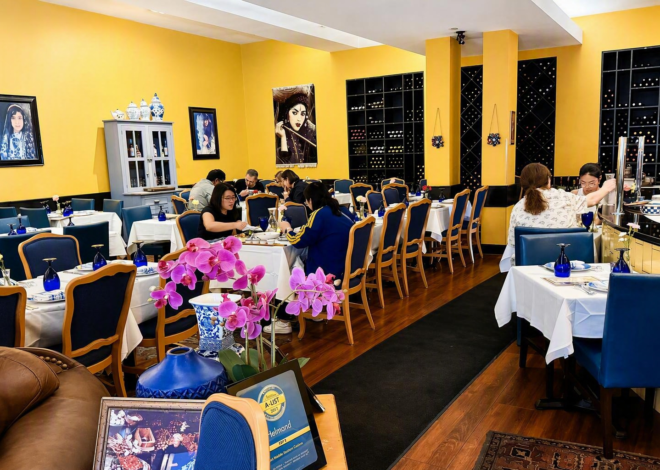 Home style Afghan food in a regal setting