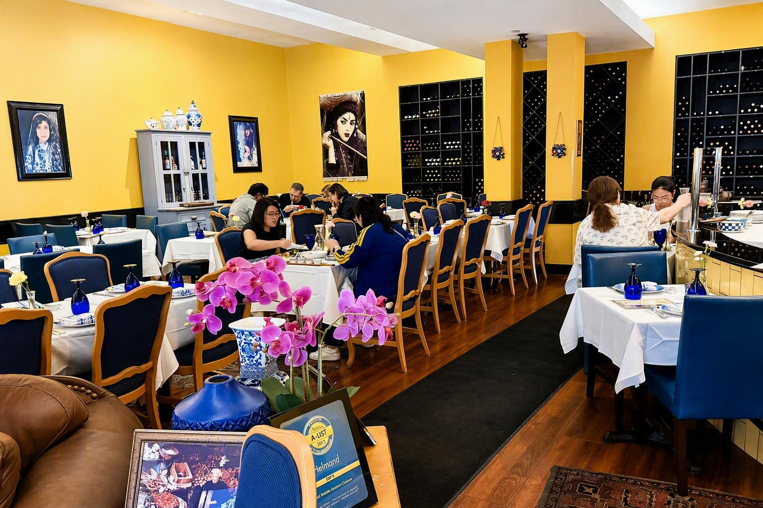 Home style Afghan food in a regal setting